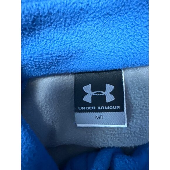 Under Armour Blue & Gray Fleece Pullover Half-Zip With Pockets Men's Size M - Picture 5 of 8
